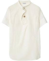 Burberry - Silk Top - Lyst