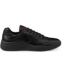 Prada - America's Cup Nappa Leather Sneakers - Lyst