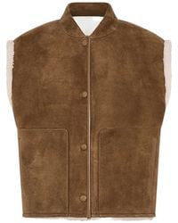 Yves Salomon - Gilet Sans Manches À Doublure En Peau Lainée - Lyst