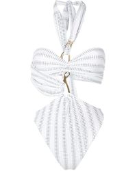 Amir Slama - Asymmetric Halter-Neck Swimsuit - Lyst