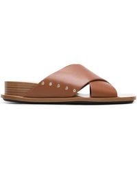 Fabiana Filippi - Stud-Detailed Leather Slides - Lyst