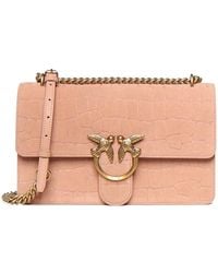 Pinko - Sac À Bandoulière À Effet Peau De Crocodile - Lyst