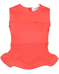 Melitta Baumeister - Peplum Hem Sleeveless Top - Lyst