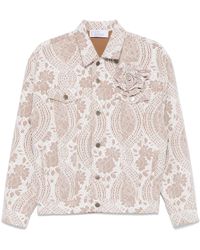 GIUSEPPE DI MORABITO - Denim Jack Met Kant-Effect - Lyst