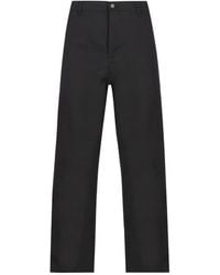 Moncler - Gerade Hose Mit Logo-Patch - Lyst