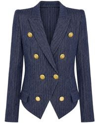 L'Agence - Blazer Solar À Boutonnière Croisée - Lyst