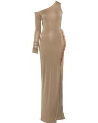 Nensi Dojaka - Frill-Detail Asymmetric Maxi Dress - Lyst