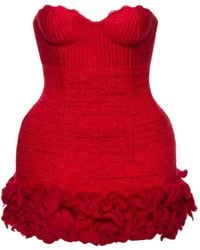 Magda Butrym - Corset Ruffled Mini Dress - Lyst