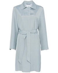 P.A.R.O.S.H. - Rania Long-Sleeve Belt Coat - Lyst