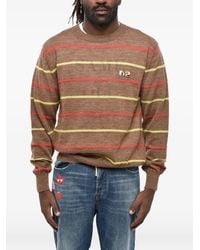 DSquared² - Striped Embroidered Sweater - Lyst