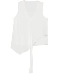 Patrizia Pepe - Asymmetric Wrap-Style Blouse - Lyst