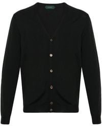 Zanone - Fine-Knit V-Neck Cardigan - Lyst