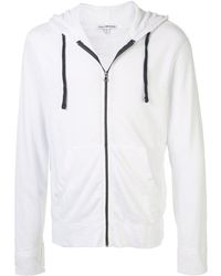 James Perse - Sudadera lisa con capucha y cremallera - Lyst