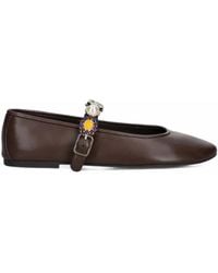 Jeffrey Campbell - Amarissa Embellished Buckled Ballet Flats - Lyst