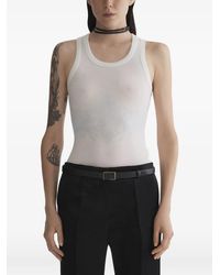 Mugler - Geribbelde Tanktop - Lyst
