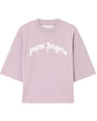 Palm Angels - Dripping Curved Logo Boxy T-Shirt - Lyst