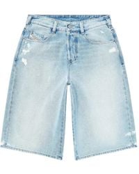 DIESEL - D-Enim-M Distressed Denim Shorts - Lyst