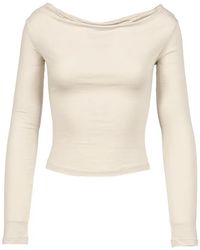 BOHEMSEO - Draped Long-Sleeve Top - Lyst