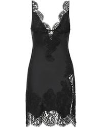 Il Volo - Cara Lace-Trimmed Slip Mini Dress - Lyst