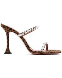AMINA MUADDI - Gigi Crystal-Embellished Heeled Sandals - Lyst
