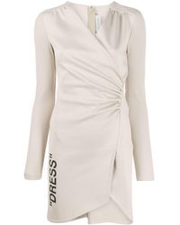 Off-White c/o Virgil Abloh Jurk Met Ruche - Meerkleurig