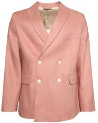 Bode - Chaqueta de lino con doble botonadura - Lyst