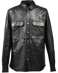 Rick Owens - Flap-Pocket Leather Shirt - Lyst