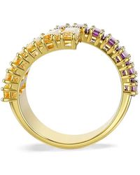 Swarovski - Matrix Baguette Geslepen Gouden Ring - Lyst