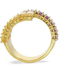 Swarovski - Matrix Baguette Geslepen Gouden Ring - Lyst