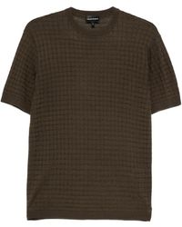 Emporio Armani - Textured Round-Neck Sweater - Lyst