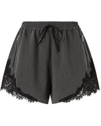 Pinko - Fluid Shorts With Lace Insert - Lyst