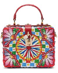 Dolce & Gabbana - Dolce Box Wicker Top-Handle Bag - Lyst