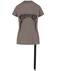 Rick Owens - T-Shirt À Imprimé Graphique Et Détails De Brides - Lyst
