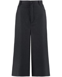 Balenciaga - Wide-Leg Cropped Trousers - Lyst