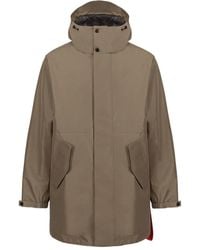 AFTER LABEL - Hooded Parka Coat - Lyst