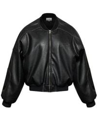 MM6 by Maison Margiela - Jack Van Imitatieleer Met Ribgebreide Afwerking - Lyst