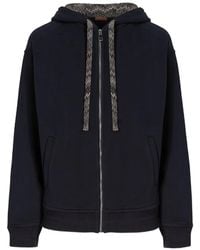 Missoni - Zigzag-Trim Zip-Up Hoodie - Lyst