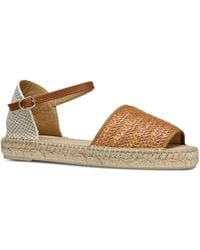 Geox - Gewebte Espadrilles Mit Knöchelriemen - Lyst