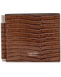 Tom Ford - Printed Tejus T Line Money Clip Wallet - Lyst