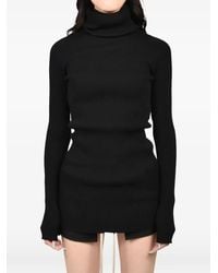 Rick Owens - Ribbed-Knit Roll-Neck Sweater - Lyst