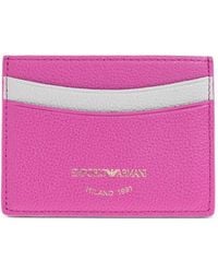 Emporio Armani - Leather Colour-Block Cardholder - Lyst