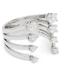 Delfina Delettrez - Anillo Dots En Oro Blanco De 18Kt Con Diamantes - Lyst