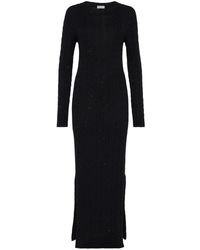 Brunello Cucinelli - Sequin-embellished Cable-knit Dress - Lyst
