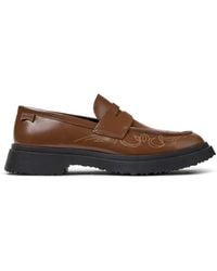 Camper - Walden Embroidered Leather Loafers - Lyst