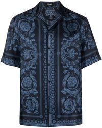 Versace - Overhemd Met Korte Mouwen En Print - Lyst