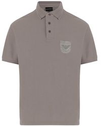 Emporio Armani - Logo-Patch Polo Shirt - Lyst