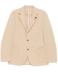 Lardini - Flower-Pin Notch-Lapel Blazer - Lyst