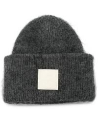 Ami Paris - Logo-Patch Mohair-Blend Beanie Hat - Lyst