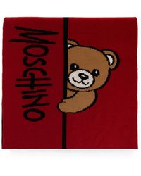 Moschino - Sciarpa Teddy Bear Con Logo - Lyst