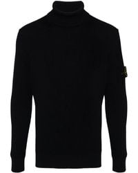 Stone Island - Wool High-Neck Sweater - Lyst